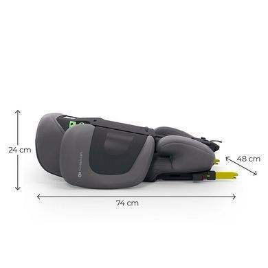 Автокресло Kinderkraft Xpand 2 PRO i-Size Grey (KCXPPR02GRY0000) з розкладною спинкою, захист від бокових ударах SPS, оббивка AIR FLOW
