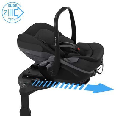 Автокресло MAXI-COSI Pebble Slide Pro Black Onyx с функцией Easy-in, легкий вес, большой капюшон, вентиляции ClimaFlow, регулировка подголовника