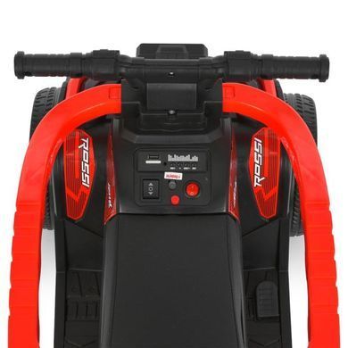 Дитячий квадроцикл на акумуляторі 3в1 Bambi Racer M 6274EBLR-3 червоний з функцією каталки-толокара, батьківська ручка, пульт дистанційного керування