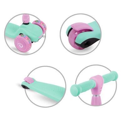 Дитячий самокат Kidwell Jax mint/pink
