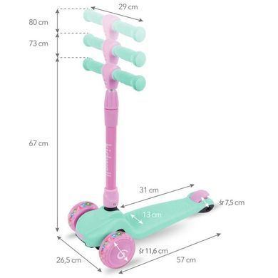 Дитячий самокат Kidwell Jax mint/pink