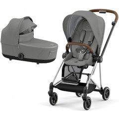 Универсальная коляска 2 в 1 Cybex Mios 4.0 2024 Mirage Grey шасси Chrome Brown