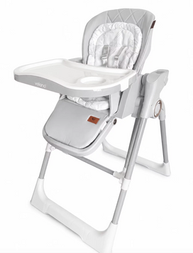 Стільчик для годування 2 в 1 з функцією гойдалки VELANO Movio light grey 3 рівня висоти сидіння, регулювання підніжки, пульт дистанційного керування&nbsp;