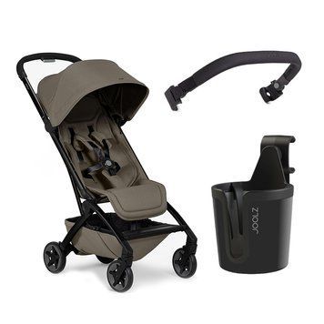 Прогулянкова коляска Joolz Aer2 BB + CH Hazel Brown з бампером та підсклянником, розміри для ручної поклажі IATA, легка вага