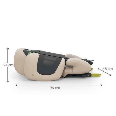 Автокресло Kinderkraft Xpand 2 PRO i-Size Beige (KCXPPR02BEG000) з розкладною спинкою, захист від бокових ударах SPS, оббивка AIR FLOW