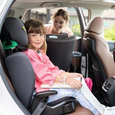 Автокресло Graco Junior Maxi i-Size серо-коричневое 10 уровней подголовника, стандарт безопасности ECE R129/03, 2 выдвижных подстаканника