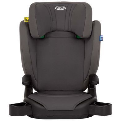 Автокресло Graco Junior Maxi i-Size серо-коричневое 10 уровней подголовника, стандарт безопасности ECE R129/03, 2 выдвижных подстаканника