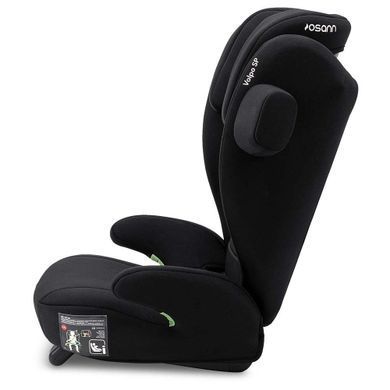 Автокрісло Osann Volpo SP i-Size Black спинка з гнучким кутом нахилу, бічний захист з протектором Slide-Protektor, ортопедична оббивка