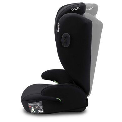 Автокрісло Osann Volpo SP i-Size Black спинка з гнучким кутом нахилу, бічний захист з протектором Slide-Protektor, ортопедична оббивка