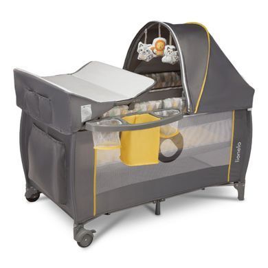 Детский манеж-кроватка Lionelo Sven Plus Yellow Scandi