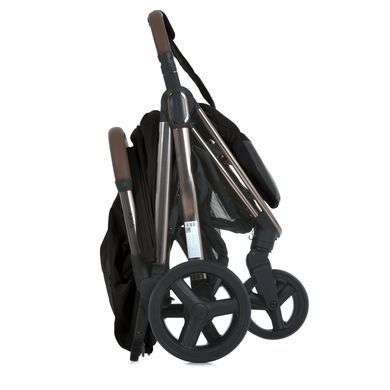 Прогулочная коляска EL CAMINO ME 1192 AXIS Black компактная сборка, ткани UPF+50 и большие колеса