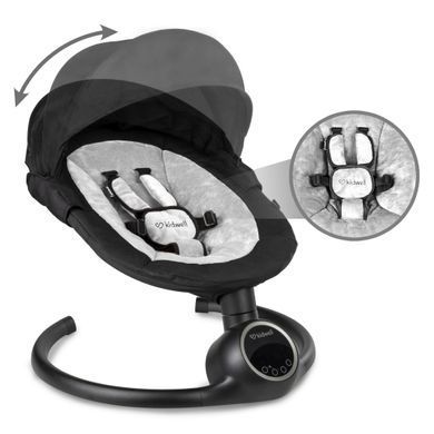 Заколисуючий центр-шезлонг 2в1 Kidwell Reve black/silver