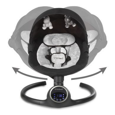 Заколисуючий центр-шезлонг 2в1 Kidwell Reve black/silver