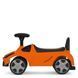Каталка-толокарь Bambi Racer M 6299-7 оранжевый с корзиной под сиденьем, ручка для переноски, передние фары со светом, музыка