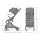 Прогулочная коляска Kinderkraft Indy 3 Coal Black (KSINDY03BLK0000) компактне складання, легкий, колеса з термопластичної гуми, кошик на 2 кг