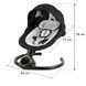 Заколисуючий центр-шезлонг 2в1 Kidwell Reve black/silver