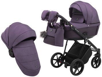 Універсальна коляска 2 в 1 Adamex Belissa LUX PS-56 темно фіолетовий