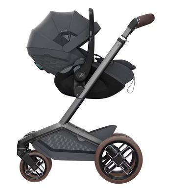 Автокрісло MAXI-COSI Pebble Slide Pro Moon Graphite з функцією Easy-in, легка вага, великий капюшон, вентиляції ClimaFlow, регулювання підголівника