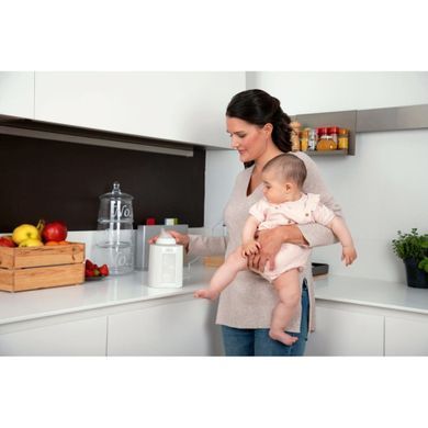 Подогреватель для бутылочек Chicco со стерилизатором белый, с автоматическим выключателем со звуковым сигналом, сенсорная панель