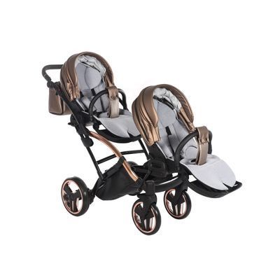 Універсальна коляска 2в1 для двійні Junama Fluo line Duo Slim 03