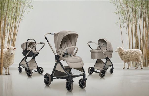 Коляска 2в1 Chicco Bellagio Primo Como Lake зі складанням OneTouch, великі колеса з амортизацією, преміальні матеріали