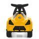 Каталка-толокарь Bambi Racer M 6299-6 желтый с корзиной под сиденьем, ручка для переноски, передние фары со светом, музыка