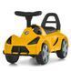 Каталка-толокар Bambi Racer M 6299-6 жовтий з кошиком під сидінням, ручка для перенесення, передні фари зі світлом, музика