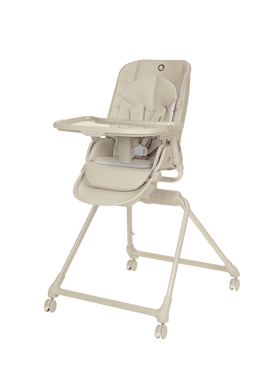 Стільчик для годування 3в1 Lionelo MADDIE SET BEIGE з функцією шезлонгу та ліжечком-колискою для немовлят, оберт на 360