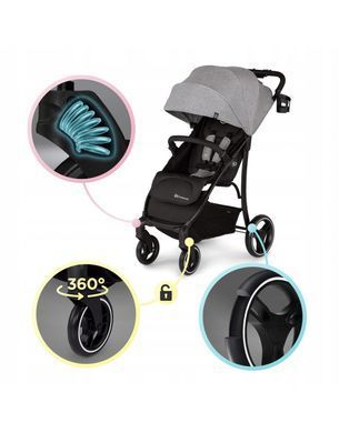 Прогулянкова коляска Kinderkraft Trig Grey (KKWTRIGGRY0000)