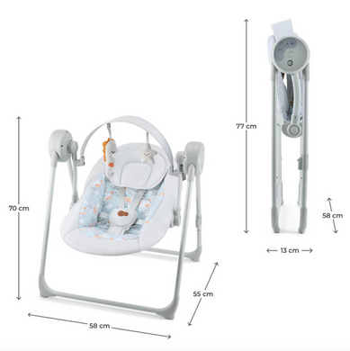 Шезлонг-гойдалка Kinderkraft Swingee Grey (KBSWIN00GRY0000)