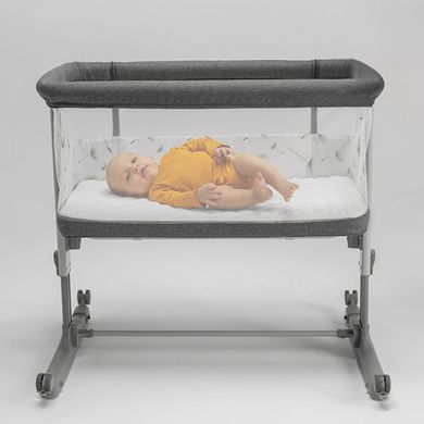 Дитяче приставне ліжко 3 в 1 Lionelo Aurora Grey Concrete