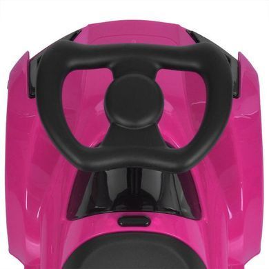 Каталка-толокар Bambi Racer M 6299-8 рожевий з кошиком під сидінням, ручка для перенесення, передні фари зі світлом, музика