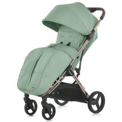 Прогулянкова коляска EL CAMINO ME 1192 AXIS Sage Green компактне складання, тканини UPF+50 та великі колеса
