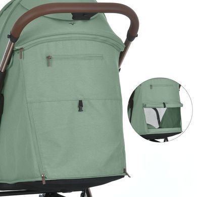 Прогулянкова коляска EL CAMINO ME 1192 AXIS Sage Green компактне складання, тканини UPF+50 та великі колеса