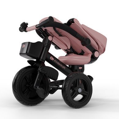 Триколісний велосипед Kinderkraft Aveo 2 Plus Pink (KRAVEO02PNK0000) трансформер 6в1, оберт сидіння на 360, м'яке сидіння з системою Air Flow