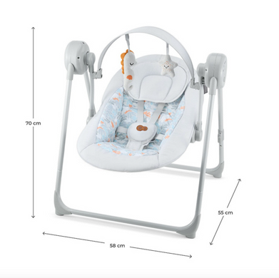 Шезлонг-гойдалка Kinderkraft Swingee Grey (KBSWIN00GRY0000)