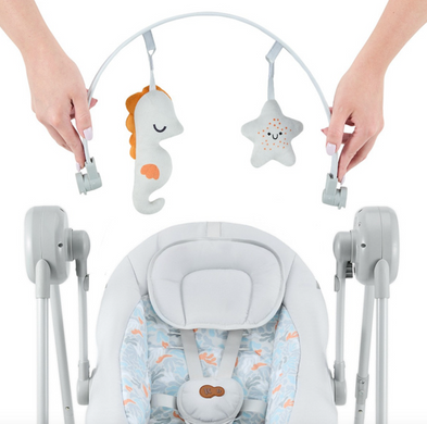 Шезлонг-гойдалка Kinderkraft Swingee Grey (KBSWIN00GRY0000)