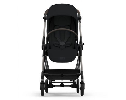 Прогулянкова коляска Cybex Melio Moon Black з бампером (новинка 2023)