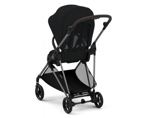 Прогулочная коляска Cybex Melio Moon Black с бампером (новинка 2023)