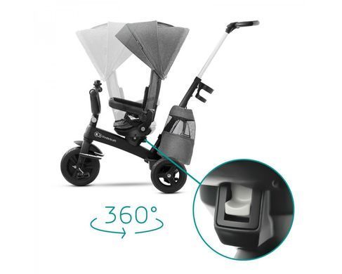 Триколісний велосипед Kinderkraft Easytwist Platinum Grey (KKRETWIGRY0000)