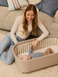 Стільчик для годування 3в1 Lionelo MADDIE SET BEIGE з функцією шезлонгу та ліжечком-колискою для немовлят, оберт на 360
