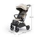 Прогулянкова коляска Kinderkraft Nubi 3 Sand Beige (KSNUBI03BEG0000) з великими колесами EVA, компактне автоматичне складання, кошик на 5 кг