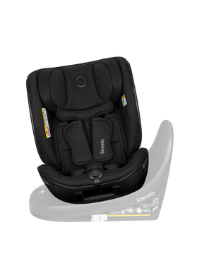 Автокрісло Lionelo MOXIE NEXT I-SIZE BLACK CARBON з обертом на 360, вкладиш для новонародженого, захист від бокового удару SIP, магнітні пряжки