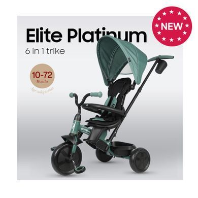 Велосипед трехколесный детский 6в1 Qplay Elite Platinum Green