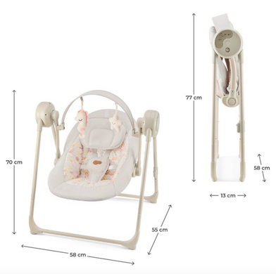 Шезлонг-гойдалка Kinderkraft Swingee Beige (KBSWIN00GRY0000)