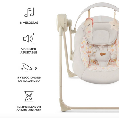 Шезлонг-гойдалка Kinderkraft Swingee Beige (KBSWIN00GRY0000)