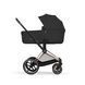Коляска 2в1 Cybex Priam Comfort 5.0 Sepia Black шасі Rosegold складання люлька разом з шасі, великі колеса з амортизацією, ревервисний прогулянковий блок