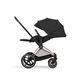 Коляска 2в1 Cybex Priam Comfort 5.0 Sepia Black шасі Rosegold складання люлька разом з шасі, великі колеса з амортизацією, ревервисний прогулянковий блок