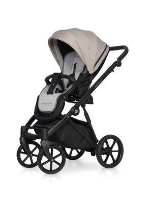 Универсальная коляска 2 в 1 Riko Nano Pro 04 (карамельная кожа, бежевая ткань)