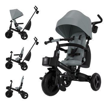 Трехколесный велосипед Kinderkraft Aveo 2 Plus Grey (KKRAVEO2GRE0000) трансформер 6в1, поворот сиденья на 360, мягкое сиденье с системой Air Flow